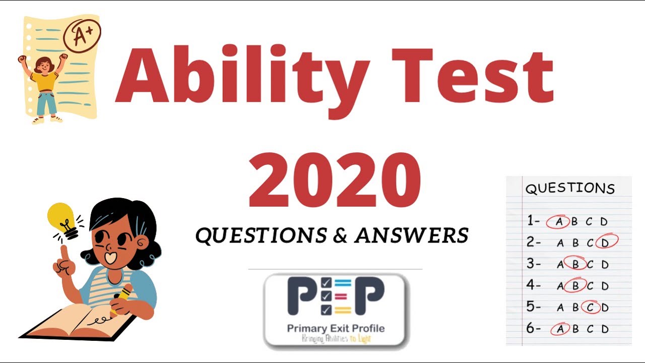 Ability Test 2020 Past Paper - PEP