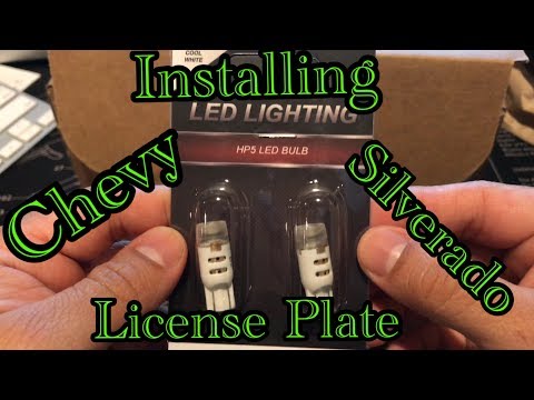 Installing License Plate Light LED Bulb on a 2017 Chevy Silverado 1500