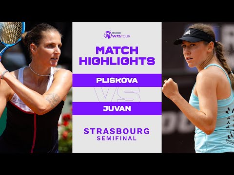 Теннис Karolina Pliskova vs. Kaja Juvan | 2022 Strasbourg Semifinal | WTA Match Highlights