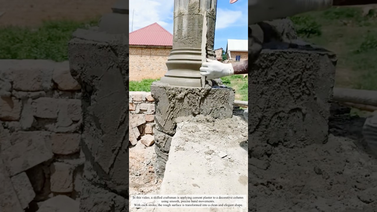 Masterful Craftsmanship: Traditional Column Finishing in Action #work #craft