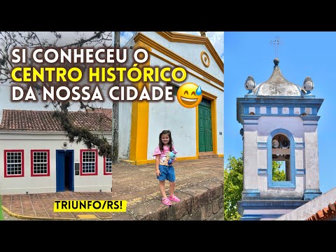 Triunfo/RS ⛪️ Mostrando o centro histórico da nossa cidade para Siena! 