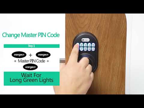 How to change the master code on my OrangeIOT Keypad Deadbolt Lock?