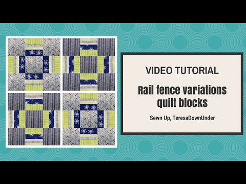 Rail fence variations quilt blocks tutorial