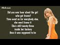 Taylor Swift Right Where You Left Me Lyrics