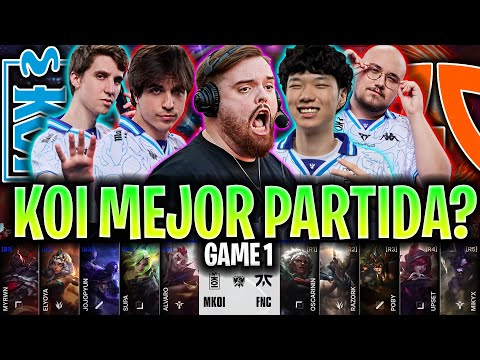 IBAI CASTS KOI'S BEST GAME? 😱HE'S GOING CRAZY!🔥 | KOI vs FNC Game 1 WORLDS 2025 ENGLISH IBAI