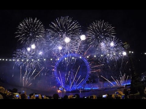 London Fireworks 2017 - Whole New Year's Eve by GoPro Hero5 - 4K