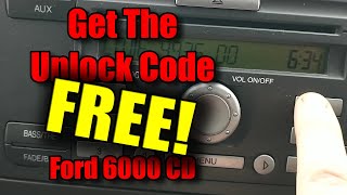 How To Get The Radio CD Stereo Code (PIN number) For a 6000 CD in a Ford Transit Mk7