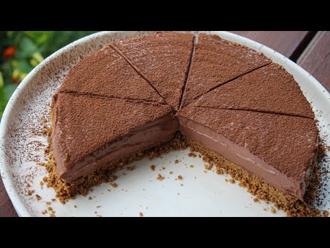 Εύκολη Τούρτα με Κρέμα Σοκολάτα - Easy Chocolate Mousse Cake