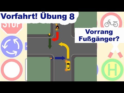 VORFAHRT REGELN ERKLÄRT - Linksabbiegen Fußgänger durchlassen? Vorfahrtstraining - Rechts vor Links