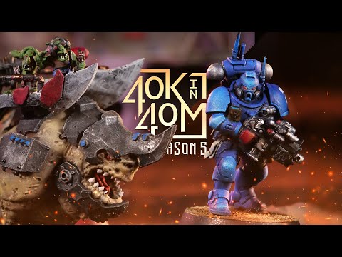 Orks vs Crimson Fists. Warhammer 40k in 40m. 1,250 points of krumpin and bolter fire.