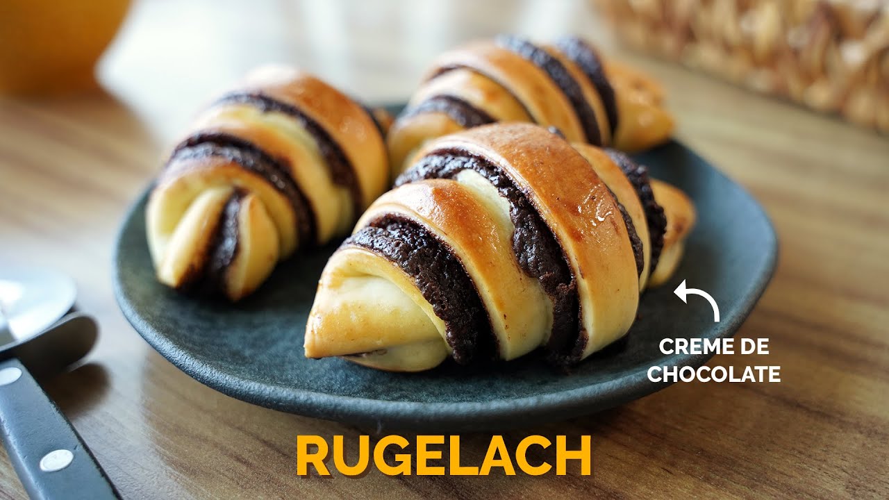 RUGELACH - Receita judaica de enrolado de chocolate como um croissant, só que mais fácil