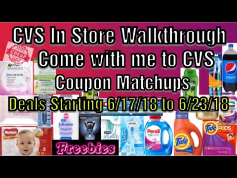 Come with me to CVS||CVS In Store Walkthrough Coupon Matchups Deals Starting 6/17-6/23/18 Video