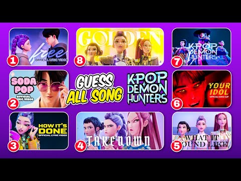 Guess   Kpop Demon Hunters Movie 2025 Song ~ Golden, TakeDown, Your Idol, How It's Done, Saja Boys