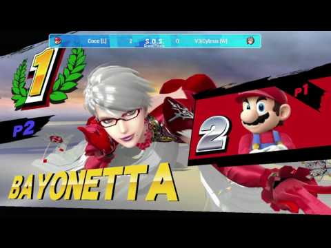 SOS15 Grand Finals - Coco (Mario/Luigi/Fox) vs V3|Cybrus (Bowser/Bayonetta/Ness)