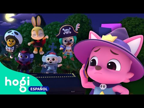 🎃Cinco Monstruos Saltando en la Tumba | Halloween | Música Infantil | Hogi en español