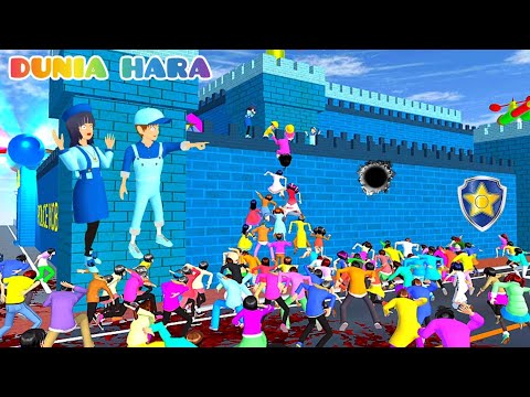 Yuta Mio Panik dikepung Zombie 😱 | Benteng Polisi Koban Part 2 | Zombie Masuk Rumah Sakura School