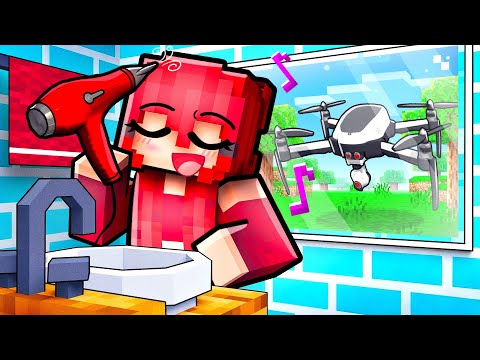 Using a Drone to Spy on My Crush In Minecraft!