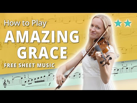How to Play Amazing Grace | Intermediate Tutorial | Violin Sheet Music + Piano Accompaniment