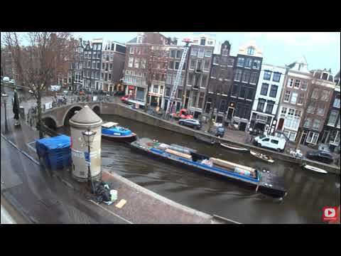 Wind Tickles Canal Water + Cool Barge ... Amsterdam 🌬️🌊🛥️
