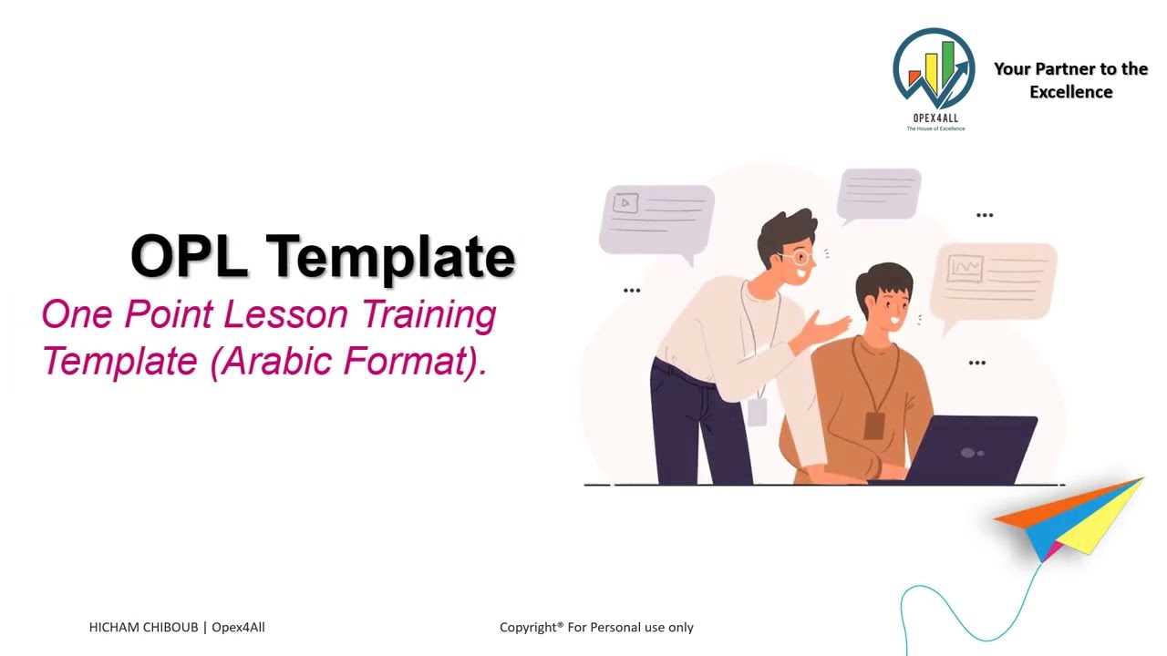 One Point Lesson Training Template (Arabic Format)