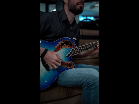 VIOLÃO OVATION CELEBRITY ELITE EXOTIC CE48P-RG CARIBBEAN BLUE