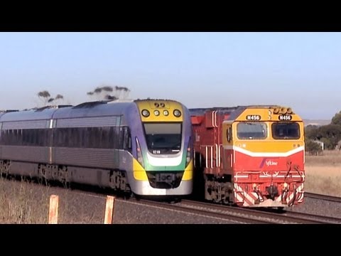 V/line Passenger Trains Cross - PoathTV Australian Railroads & Railways