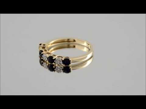 9ct Gold Sapphire And Diamond Ring - D8102