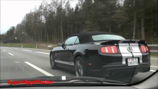 2011 Shelby GT500 convertible on Autobahn