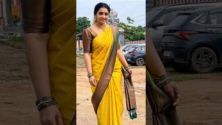 Kubera soft silk saree | Mango yellow with green border and running blouse | Quality assured 💯