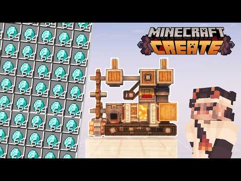 How to Make A DIAMOND FARM In The Create MOD! | Create Mod Block-by-Block TUTORIAL