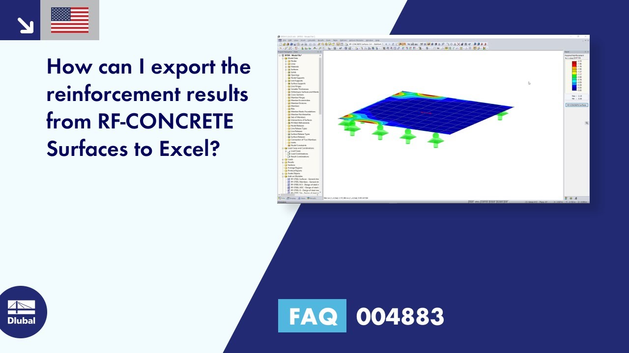 [EN] FAQ 004883 | How can I export the reinforcement results from RF‑CONCRETE Surfaces to Excel ...