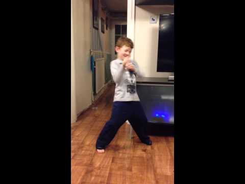 6 Year old boy Dylan dancing to Audrey Napoleon music in the lounge the boy has got rhythm!