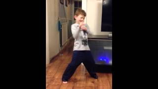 6 Year old boy Dylan dancing to Audrey Napoleon music in the lounge the boy has got rhythm!