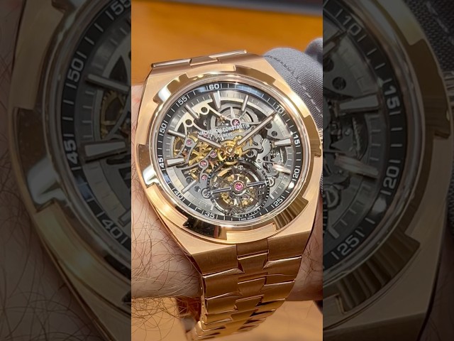 Vídeo relacionado con GMJGCIRVC Banda de reloj de cuero genuina para la serie Vacheron Constantin Overseas 4500V 5500V P47040 STARE MIRS DE MATROS DE HOJA DE ACEDILLA DE ACERO DE ACERADO