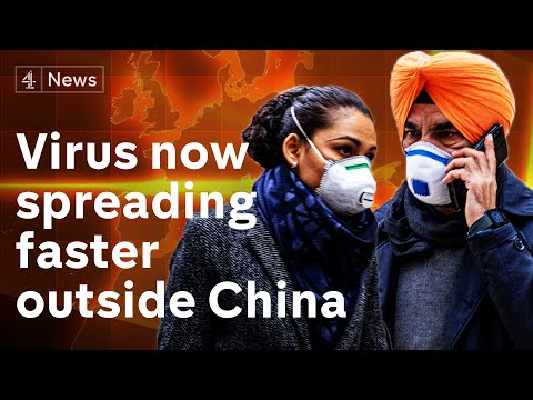 Coronavirus now spreading faster outside of China - amid pandemic fears
