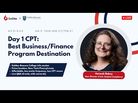 Goldey-Beacom College X GoElite | Day 1 CPT Info Session