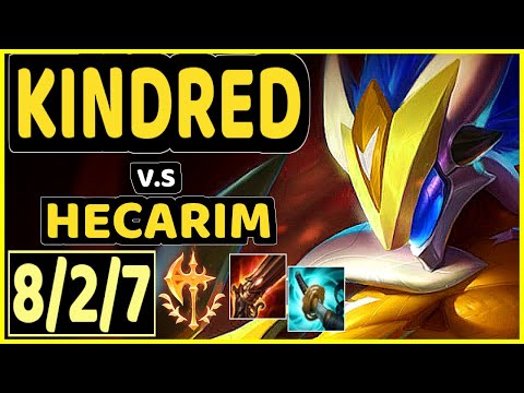 MULKEONG (KINDRED) vs HECARIM - 8/2/7 KDA JUNGLE GAMEPLAY - KR Ranked GRANDMASTER