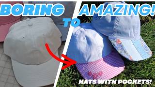 I Turned a Boring Baseball Hat Into This!  It has a Pocket!