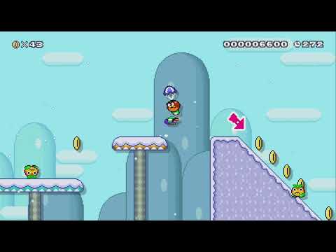 Mario's Snowy Adventure by TeeTurtle - Super Mario Maker 2 - No Commentary 1bu