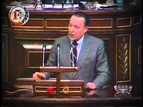 Blas Piñar - Investiture session of Leopoldo Calvo Sotelo