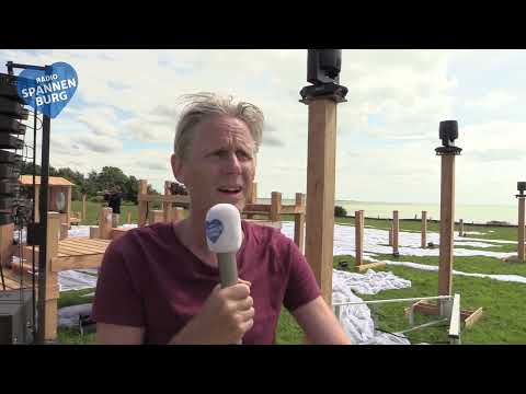 Op de set bij repetities locatievoorstelling Het verdriet van de Zuiderzee