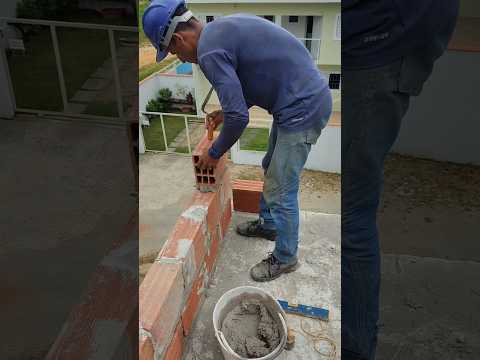 alvenaria para iniciantes como assentar tijolos todas as etapas #obra #pedreiro #construção