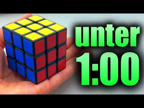 Einfache TIPPS und TRICKS um den 3x3 Rubik's Cube in UNTER 1 Minute  zu lösen (Anfängermethode)