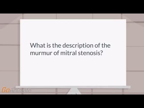 Mitral stenosis murmur | What is the description of the murmur of mitral stenosis?