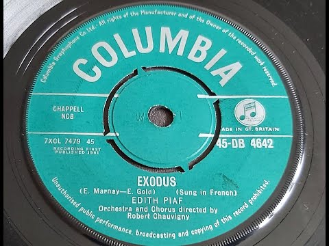 Edith Piaf 'Exodus'  1961 45 rpm