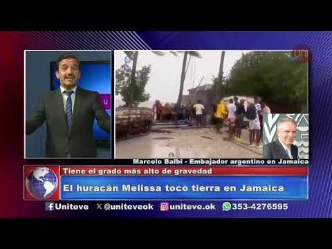 El huracán Melissa tocó tierra en Jamaica