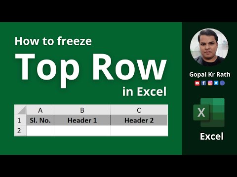 How to Freeze Top Row in Excel