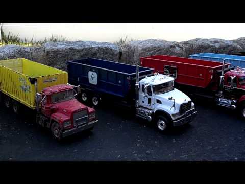 First Gear 1/34 Scale Roll Off Collection Garbage Trucks