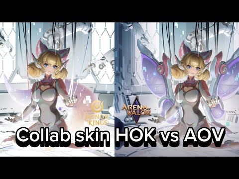 Collab skin hok ( Dájĭ ) vs aov ( Veera ) | Honor of Kings