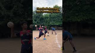 Handball shooting and throwing drills